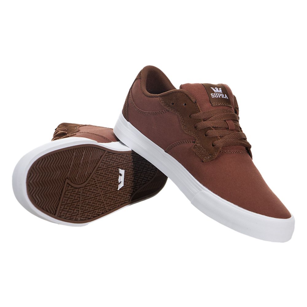 Baskets Basses Supra Axle Marron Brown/White Homme | CUK-90774009